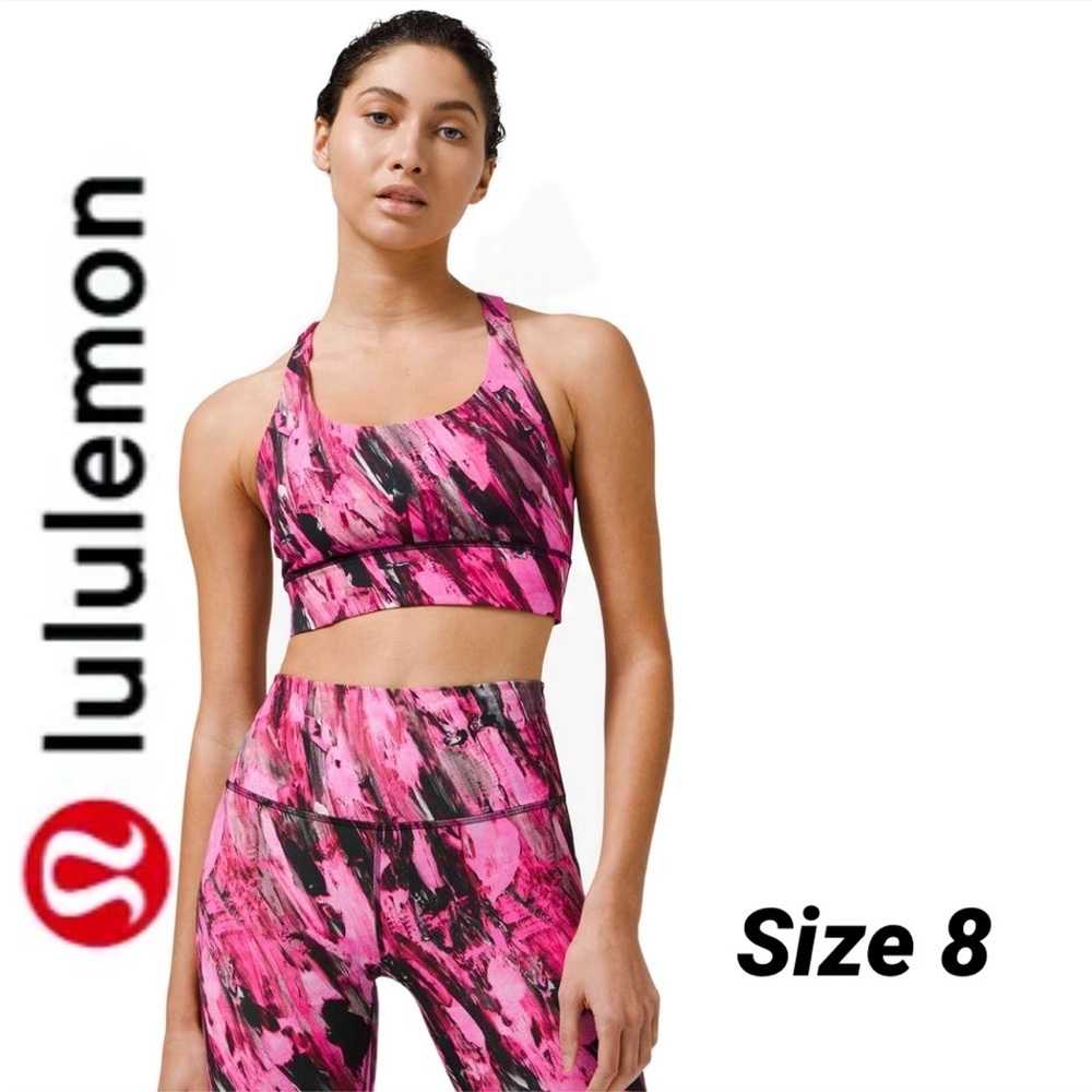 Lululemon Energy Bra Long Line *Medium Support, B–D Cup size 8 *rare*